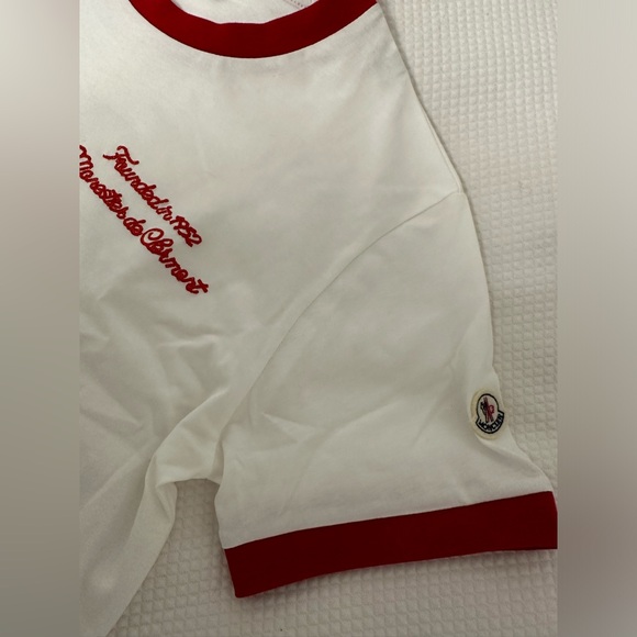 Moncler Cotton White T-shirt, Size XS - Picture 5 of 7